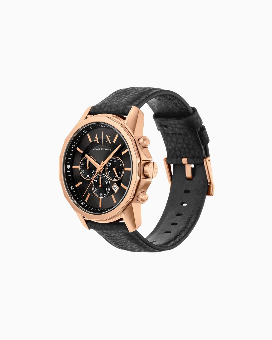 ARMANI EXCHANGE Black Chronograph Rubber Watch for men