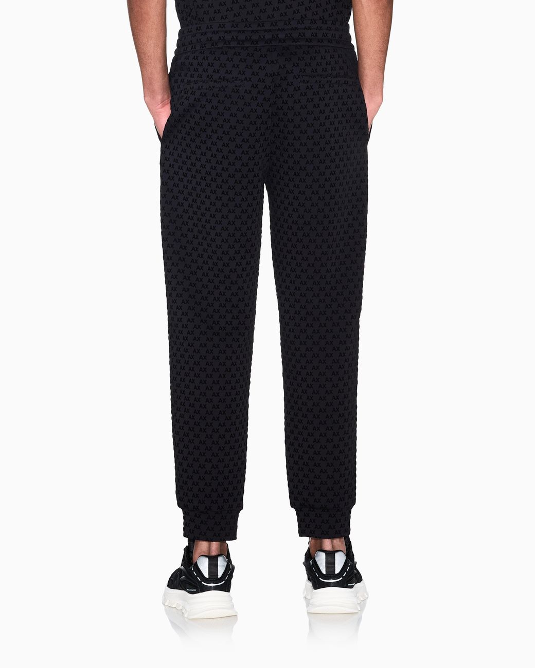 ARMANI EXCHANGE Blue Regular Fit Jersey Pants With Bonded Stretch for men