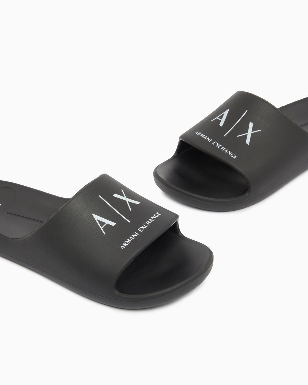 ARMANI EXCHANGE White Slides With Logo for men