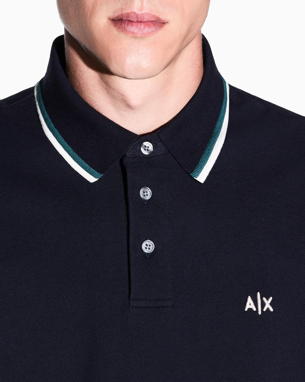 ARMANI EXCHANGE Blue Regular Fit Polo Shirt for men