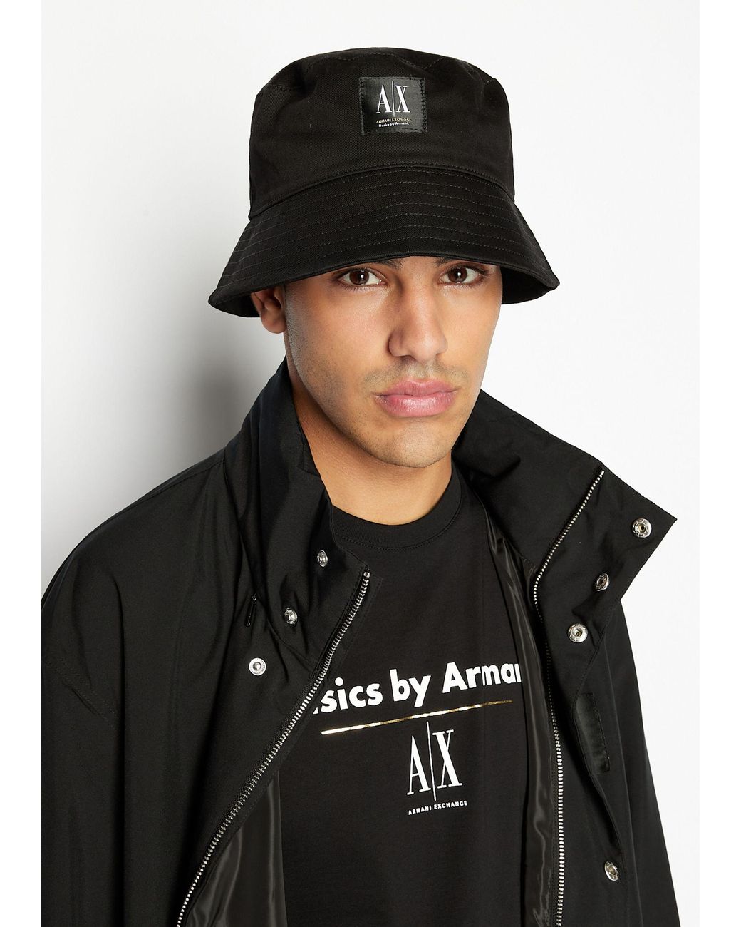 Armani Exchange Bucket Hats in Black for Men Lyst UK