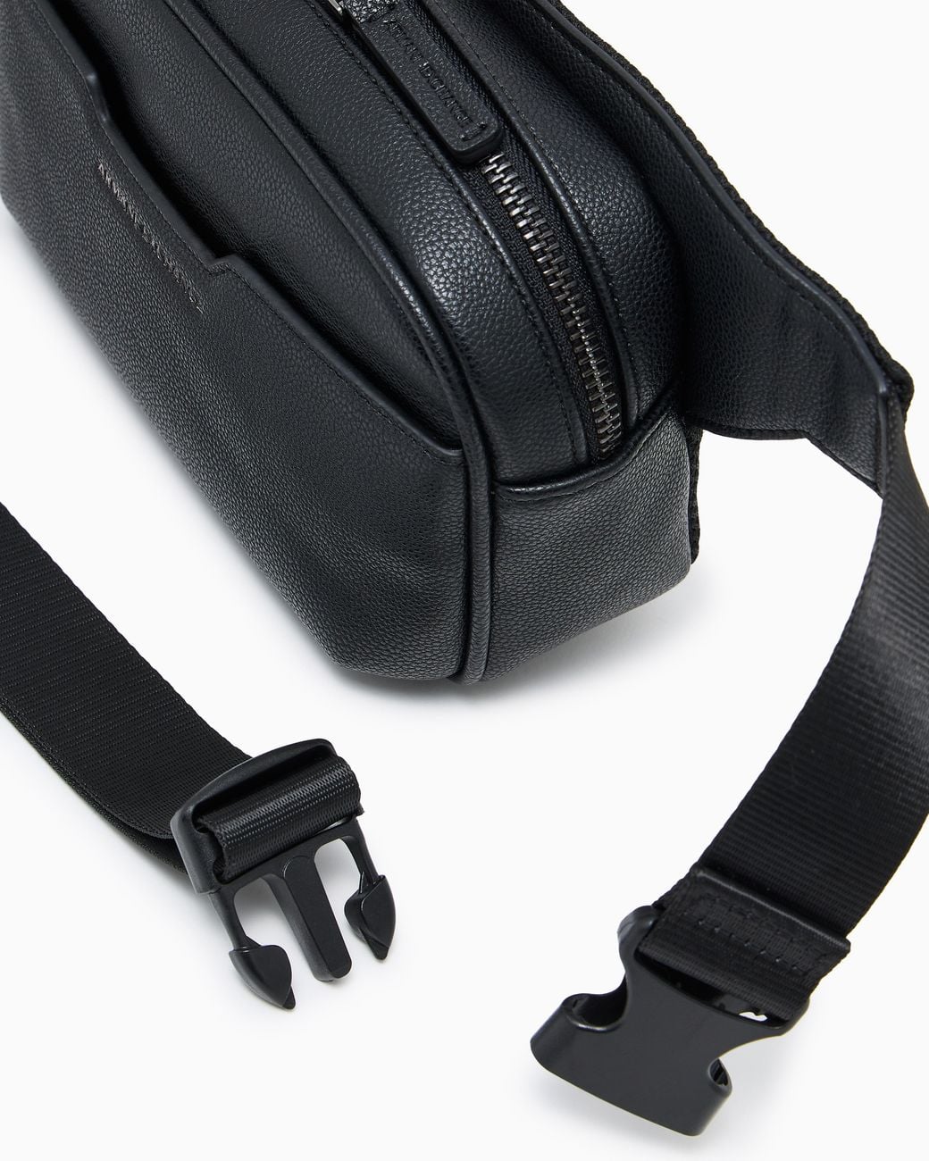 ARMANI EXCHANGE Black Waist Bag With Zipper Closure And Adjustable Strap for men