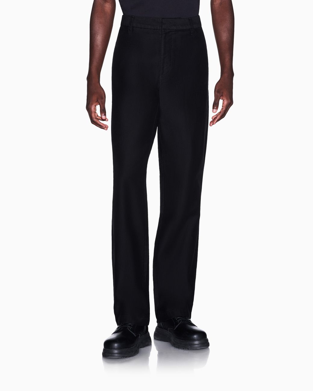 ARMANI EXCHANGE Black Regular Fit Trousers for men