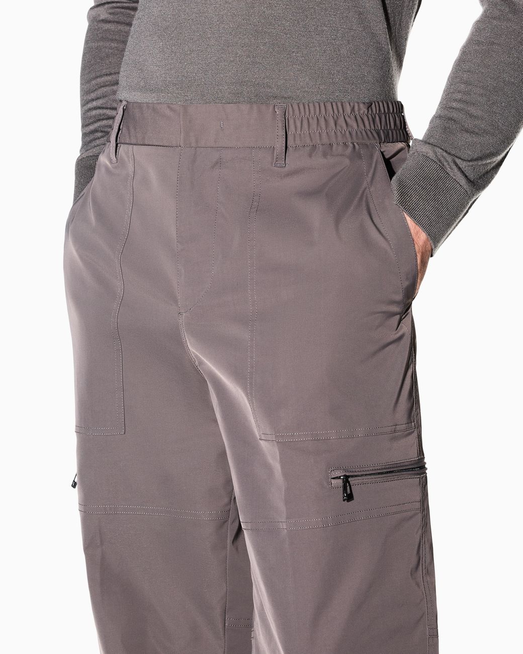 ARMANI EXCHANGE Brown Regular Fit Trousers With Lining for men