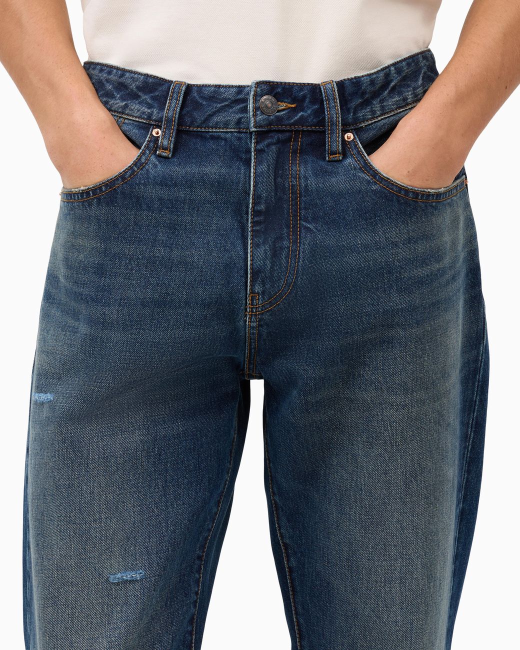 ARMANI EXCHANGE Blue Straight Fit 5 Pockets Pant for men
