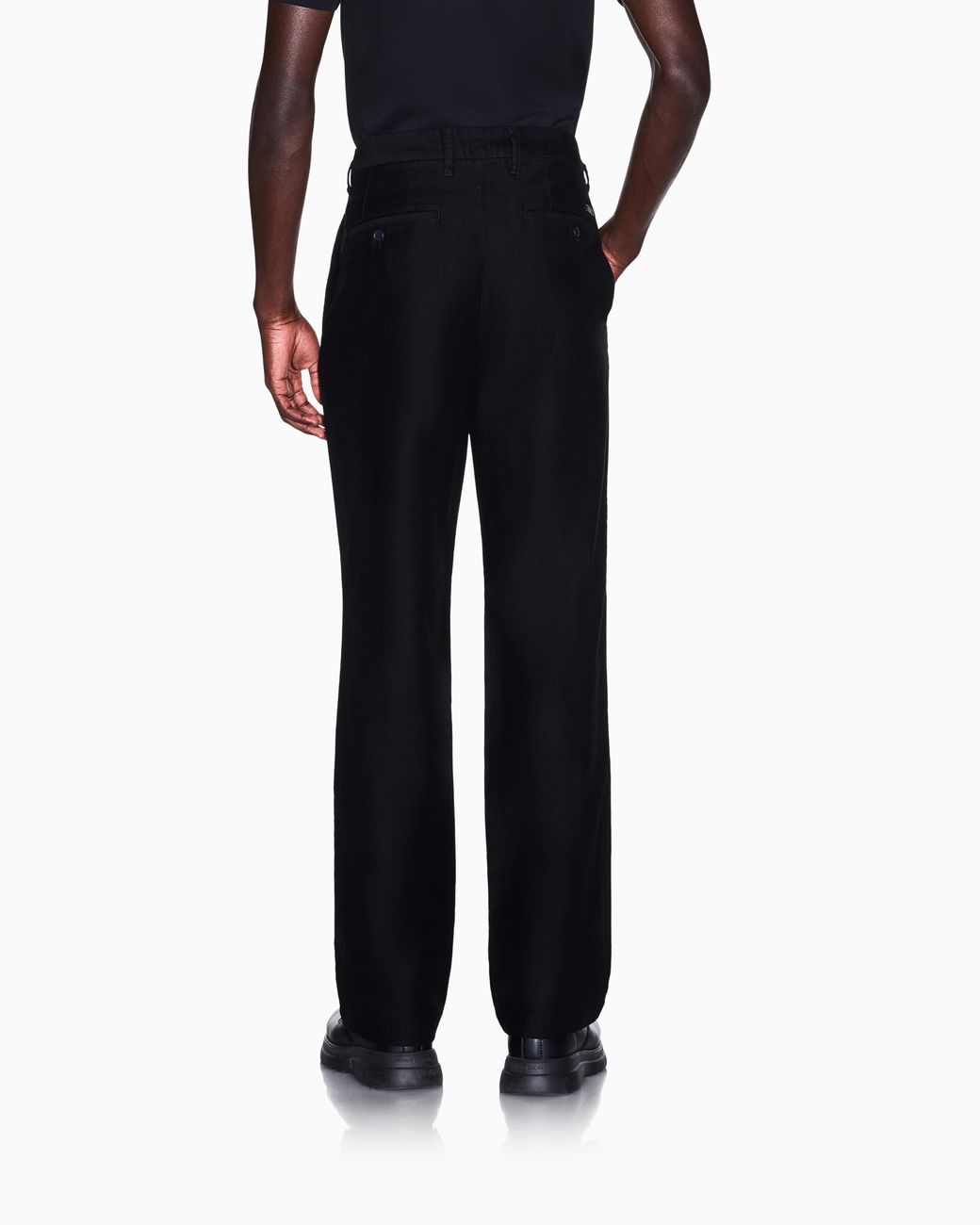 ARMANI EXCHANGE Black Regular Fit Trousers for men
