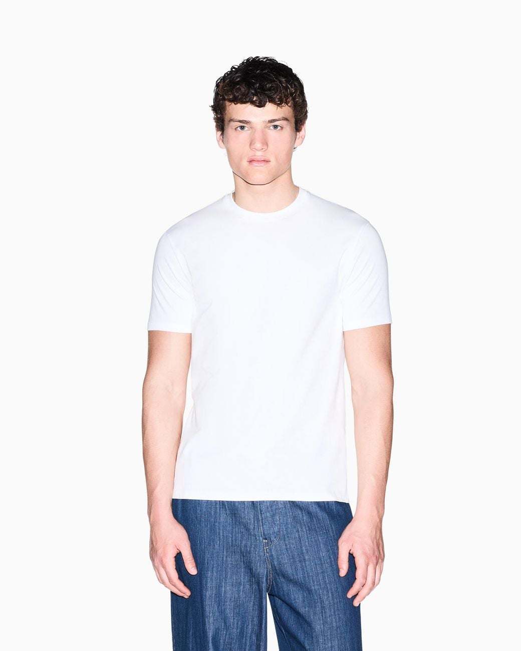 ARMANI EXCHANGE White Slim Fit T-Shirt for men
