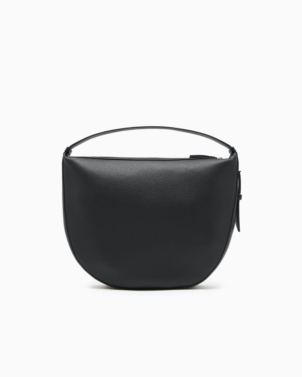 ARMANI EXCHANGE Black Hobo Bag With Hammered Effect And Zip Closure