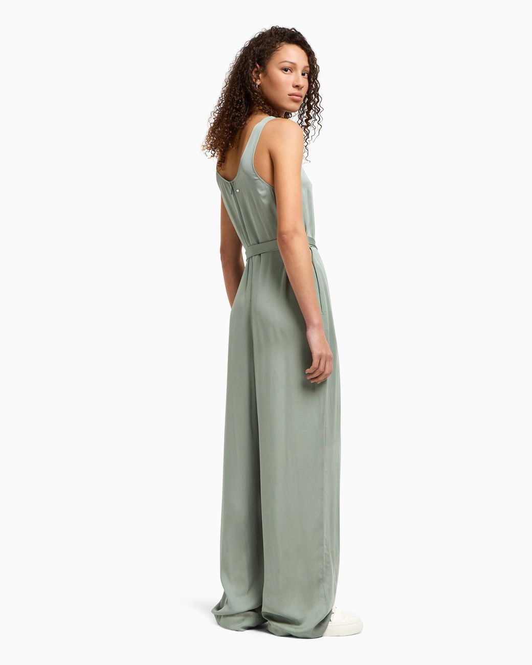 ARMANI EXCHANGE Green Fluid Viscose Jumpsuit