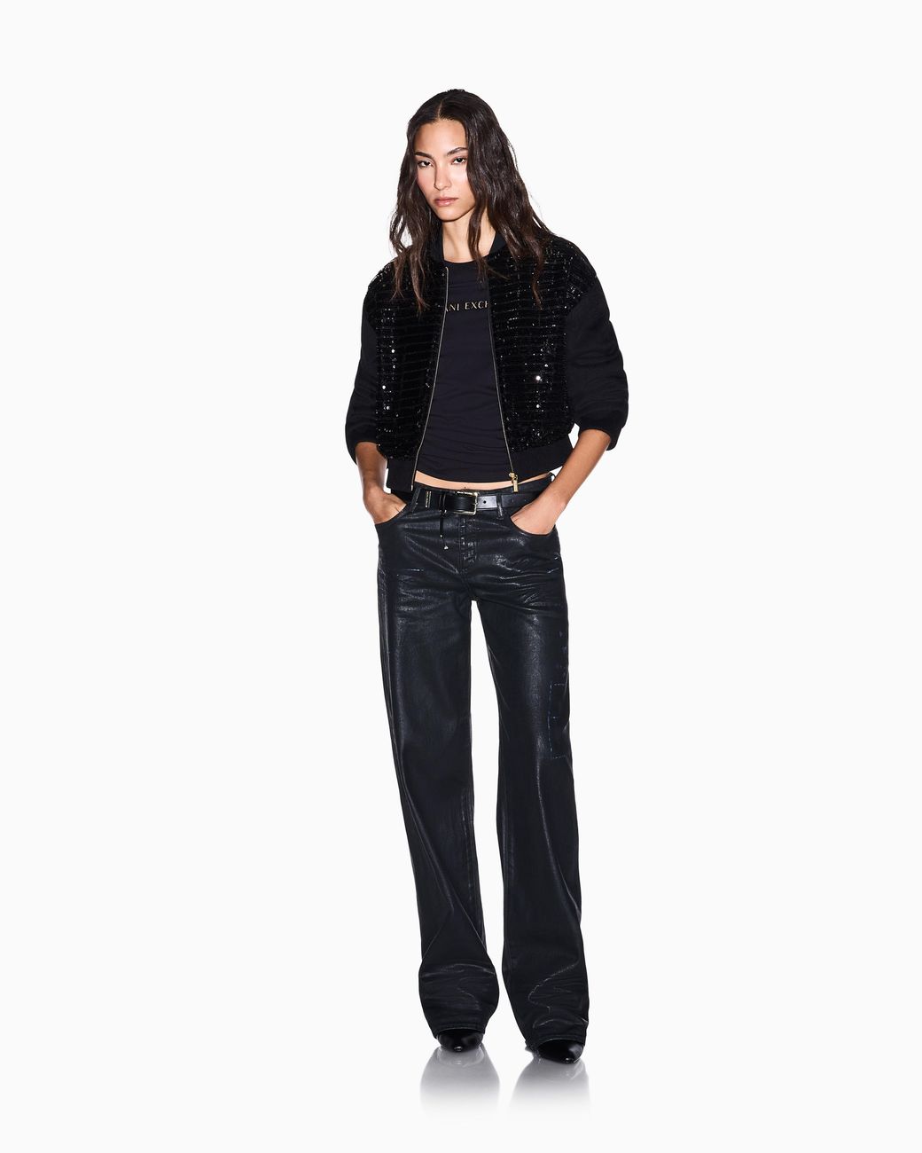 ARMANI EXCHANGE Blue Oversized Fit 5 Pockets Denim Pant