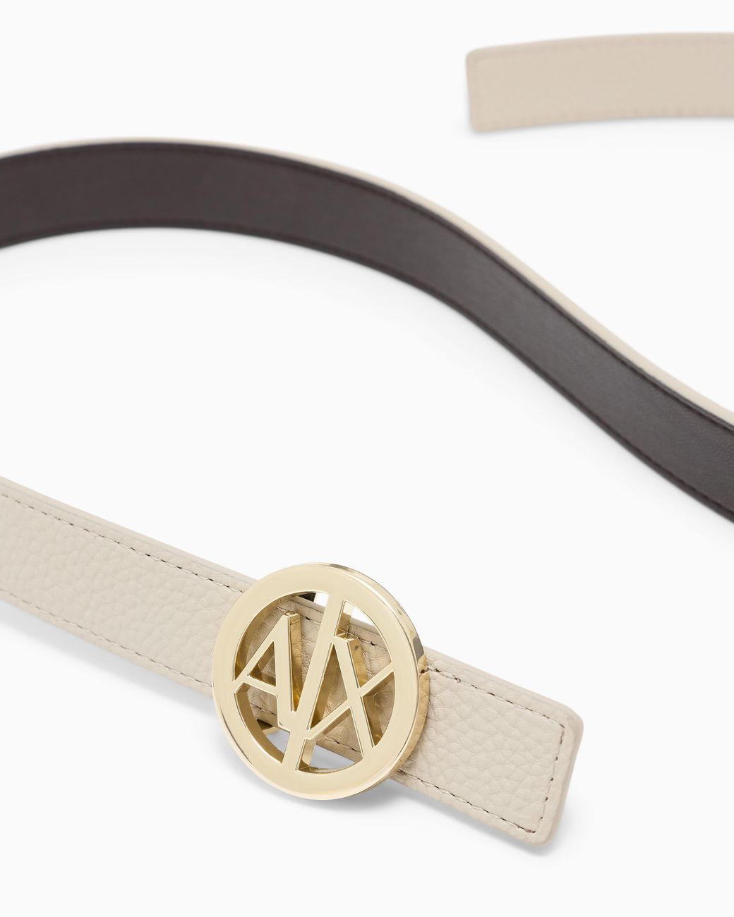 ARMANI EXCHANGE White Plate Belt Regular Fit