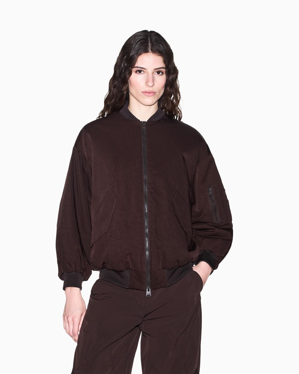 ARMANI EXCHANGE Purple Oversized Blouson Jacket