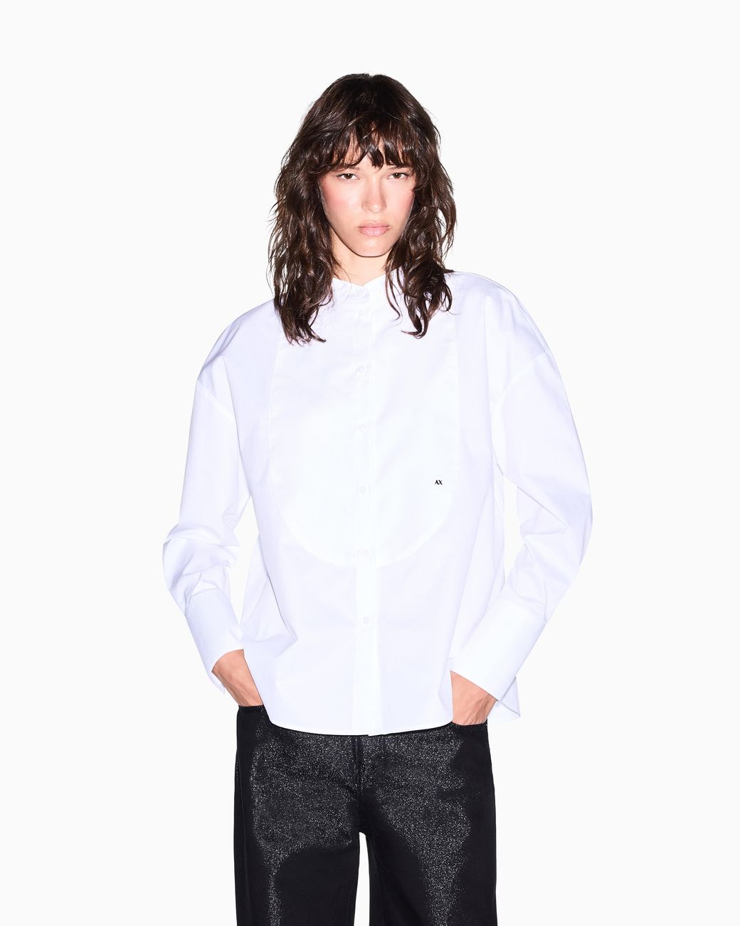 ARMANI EXCHANGE White Oversized Shirt