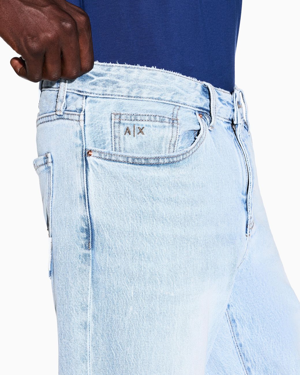 ARMANI EXCHANGE Blue Slim Fit 5 Pockets Pant for men