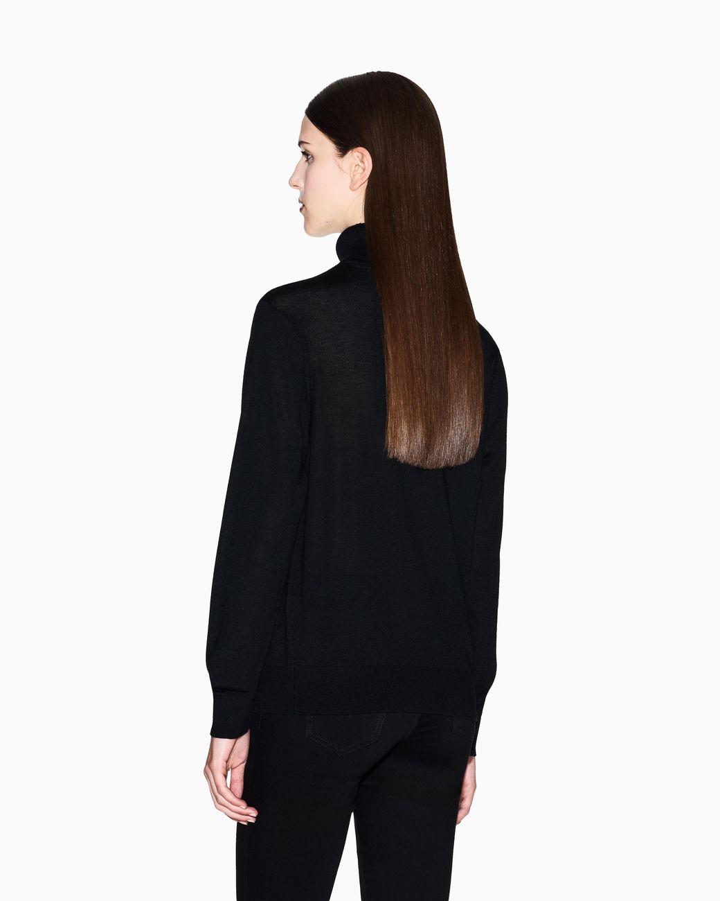 ARMANI EXCHANGE Black Merino Turtleneck Sweater