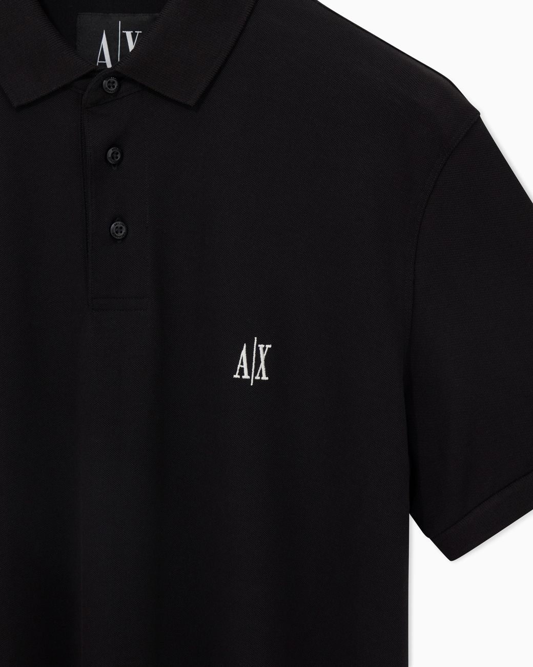 ARMANI EXCHANGE Black Regular Fit Polo Shirt Icon for men
