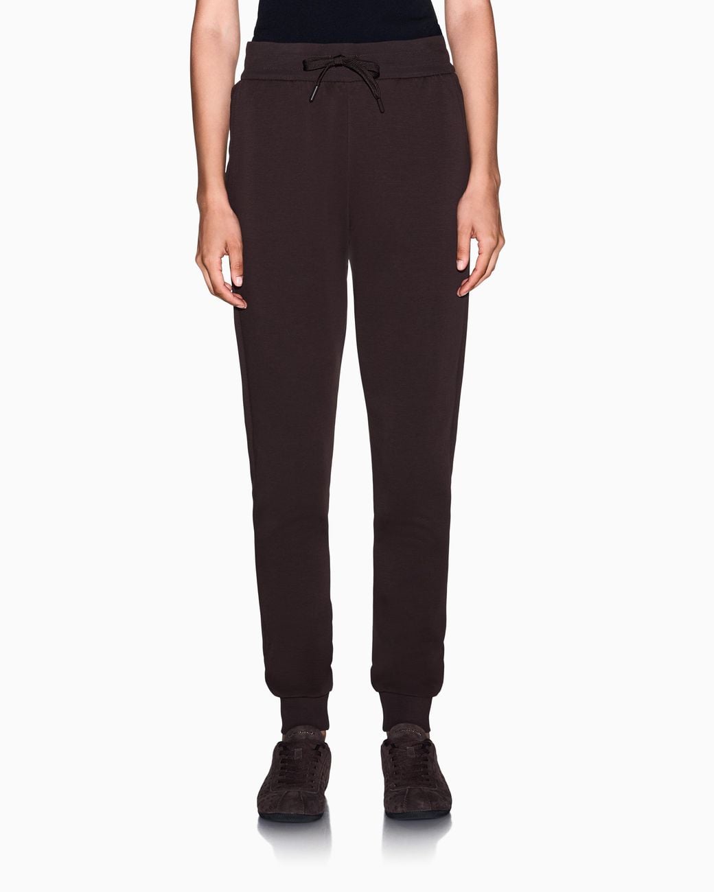 ARMANI EXCHANGE Purple Regular Fit Trousers Jersey Bonded Stretch Cotton
