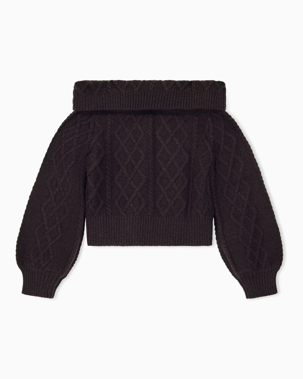 ARMANI EXCHANGE Black Regular Fit Pullover Knitted Wool Blend