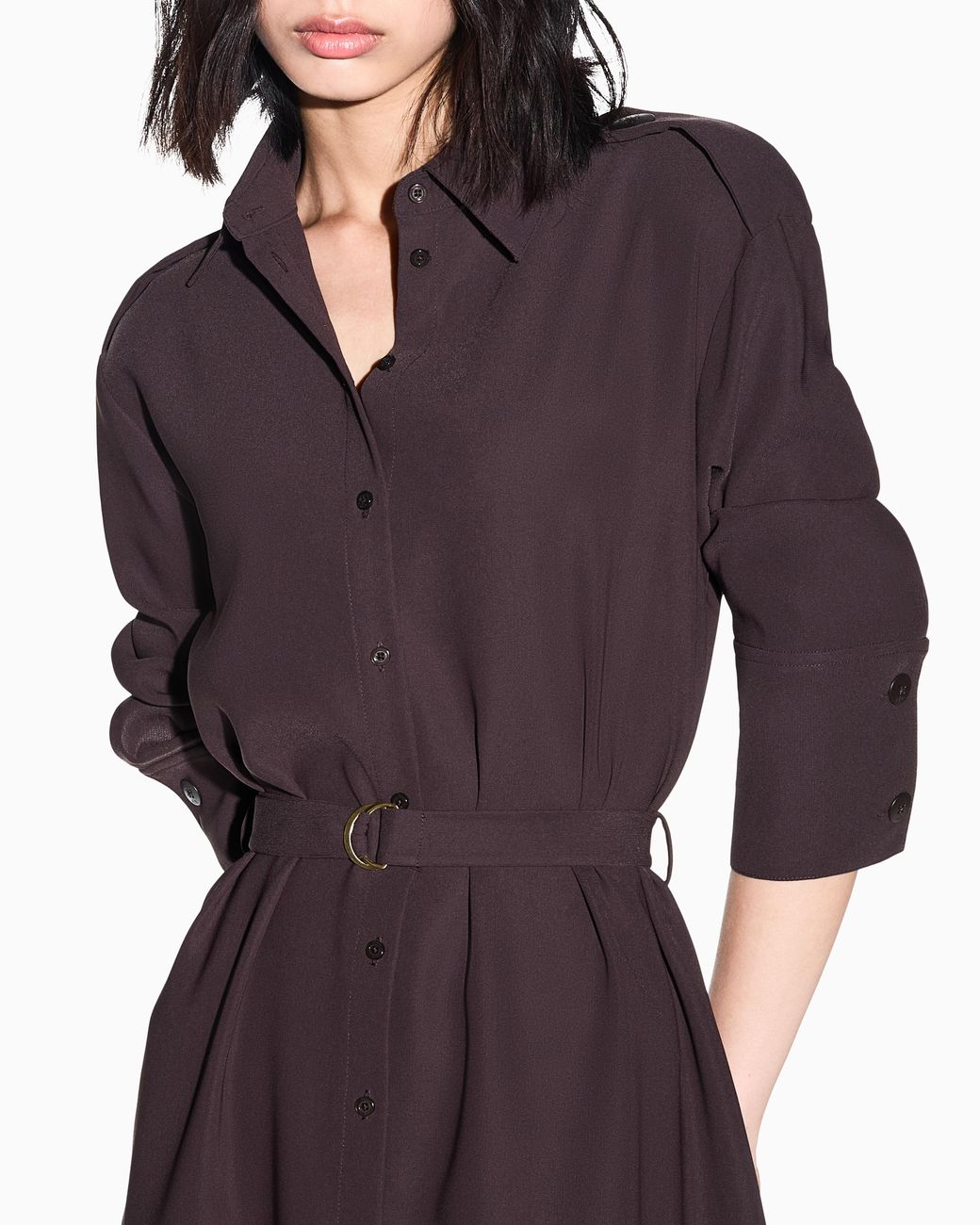 ARMANI EXCHANGE Purple Regular Fit Dress