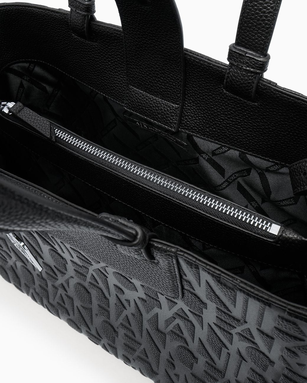 ARMANI EXCHANGE Black Shopping Bag