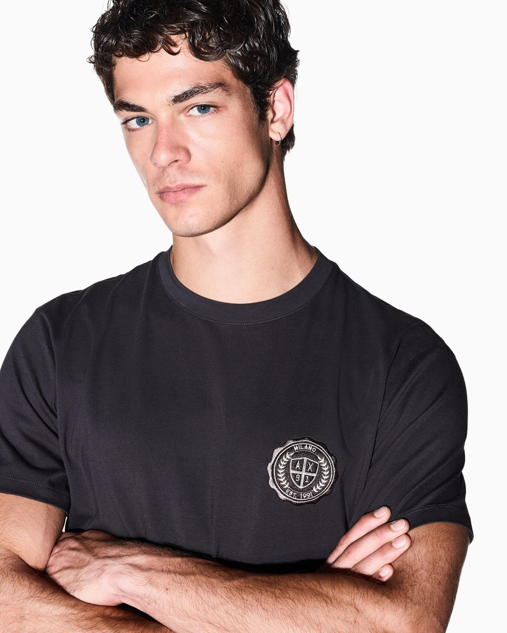 ARMANI EXCHANGE Black Regular T-Shirt for men