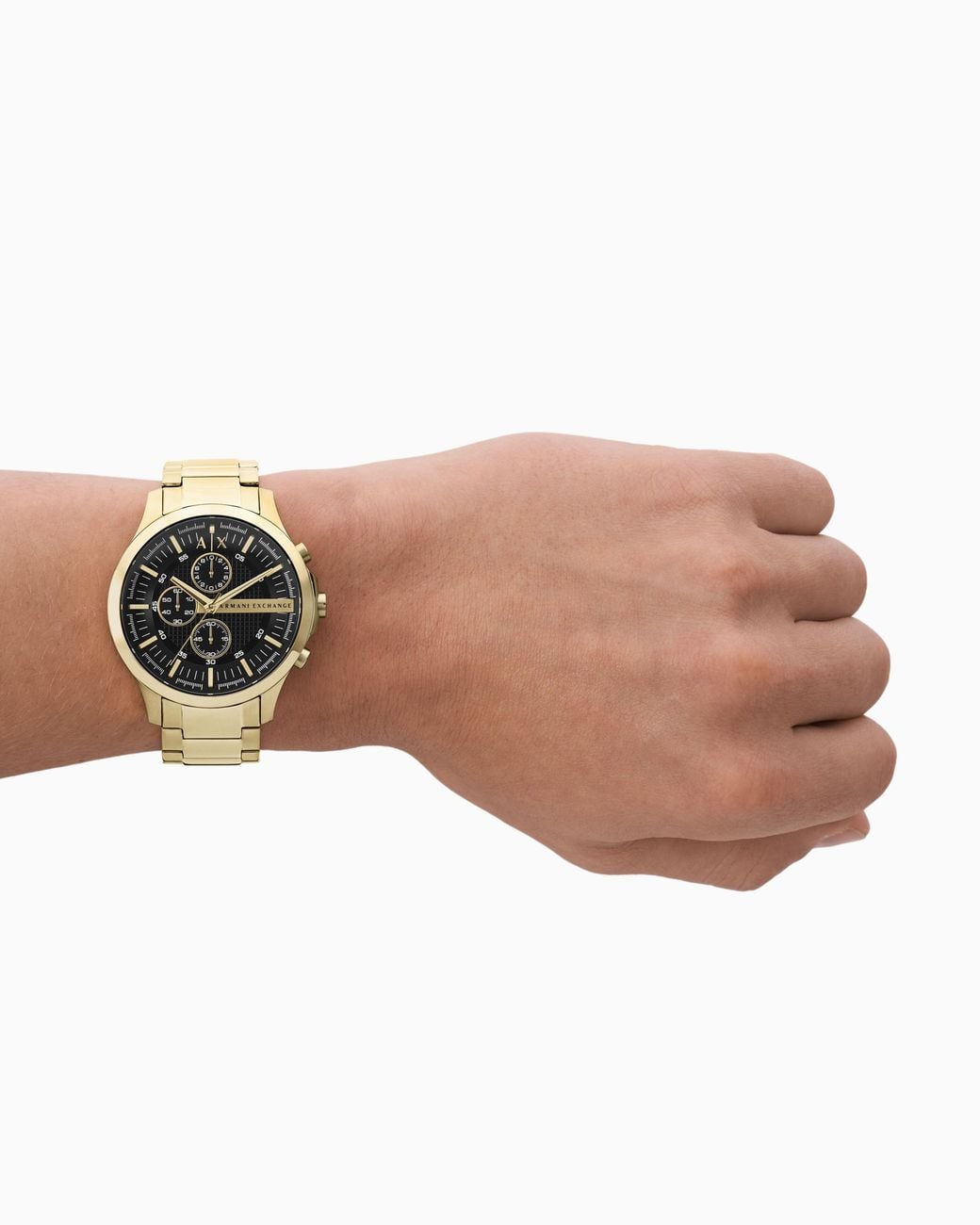 ARMANI EXCHANGE Blue Three-Hand Watch With Steel Strap for men