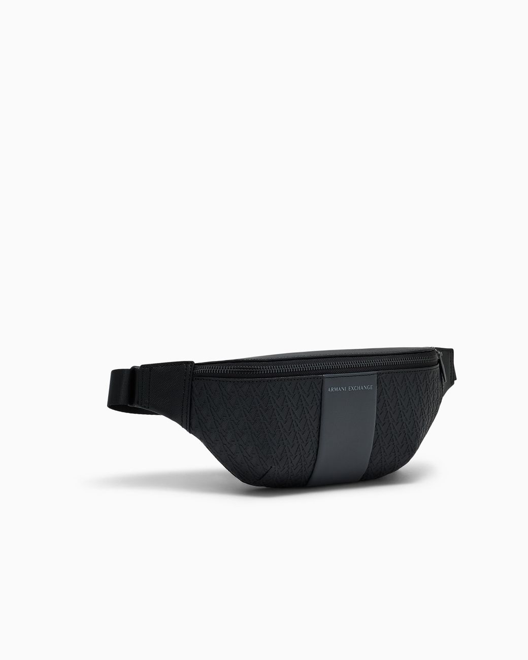 ARMANI EXCHANGE Black Coated Belt Bag for men