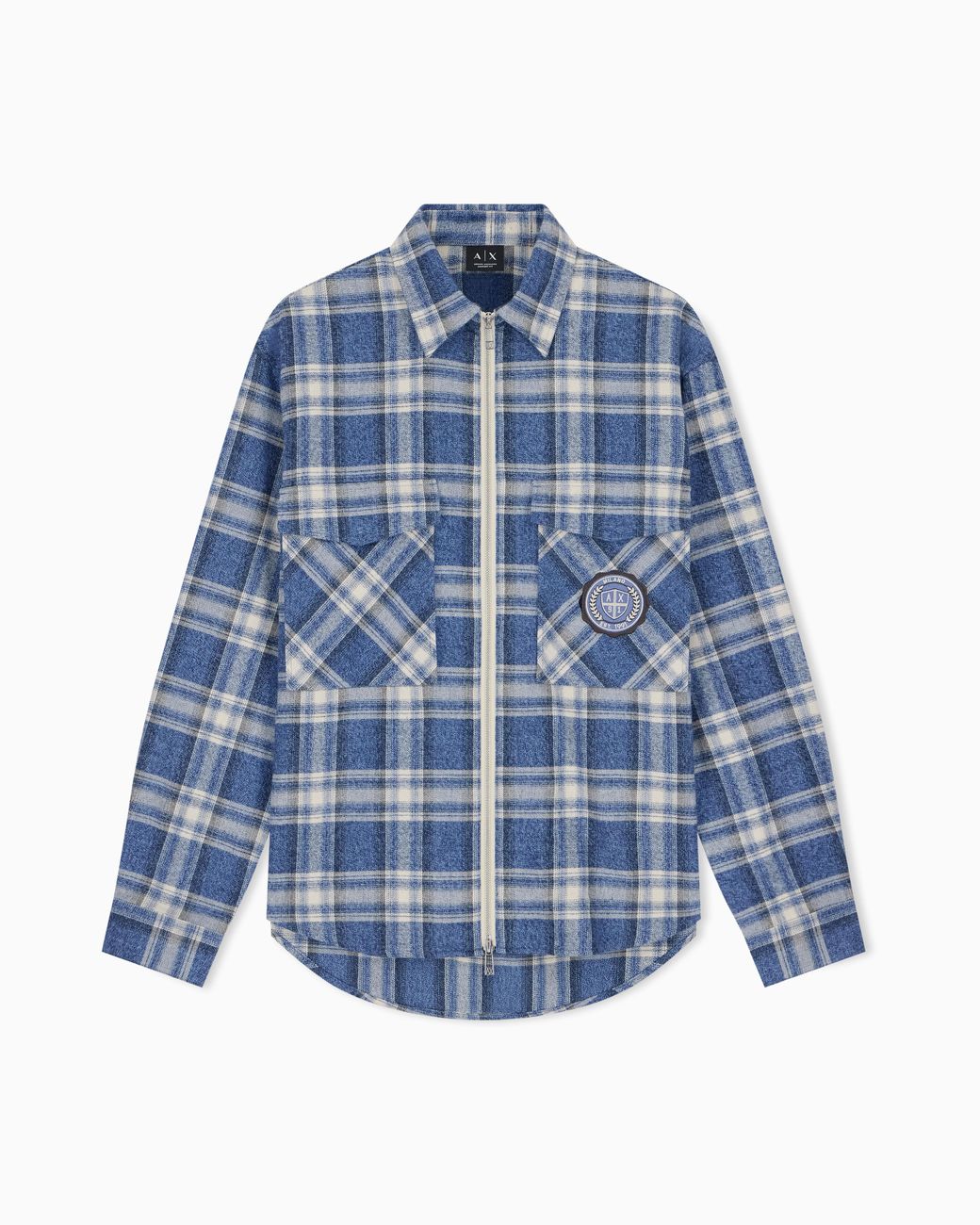 ARMANI EXCHANGE Blue Oversized Fit Shirt Cotton for men