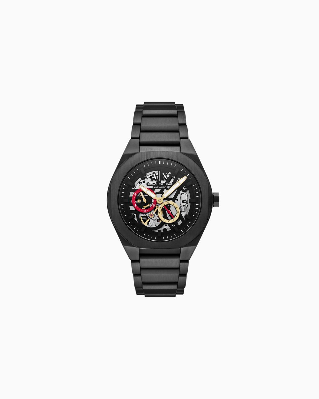 ARMANI EXCHANGE Black Sync Automatic Stainless Steel Watch for men