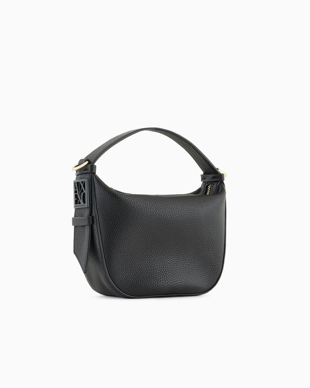 ARMANI EXCHANGE Black Technical Hobo Bag With Zip And Removable Strap