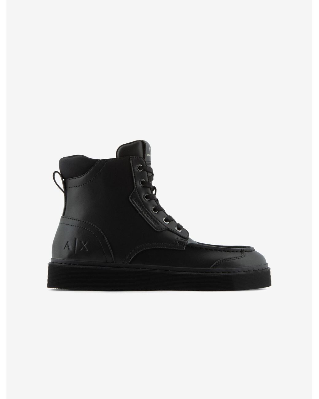 Armani Exchange Combat Boot in Black for Men Lyst