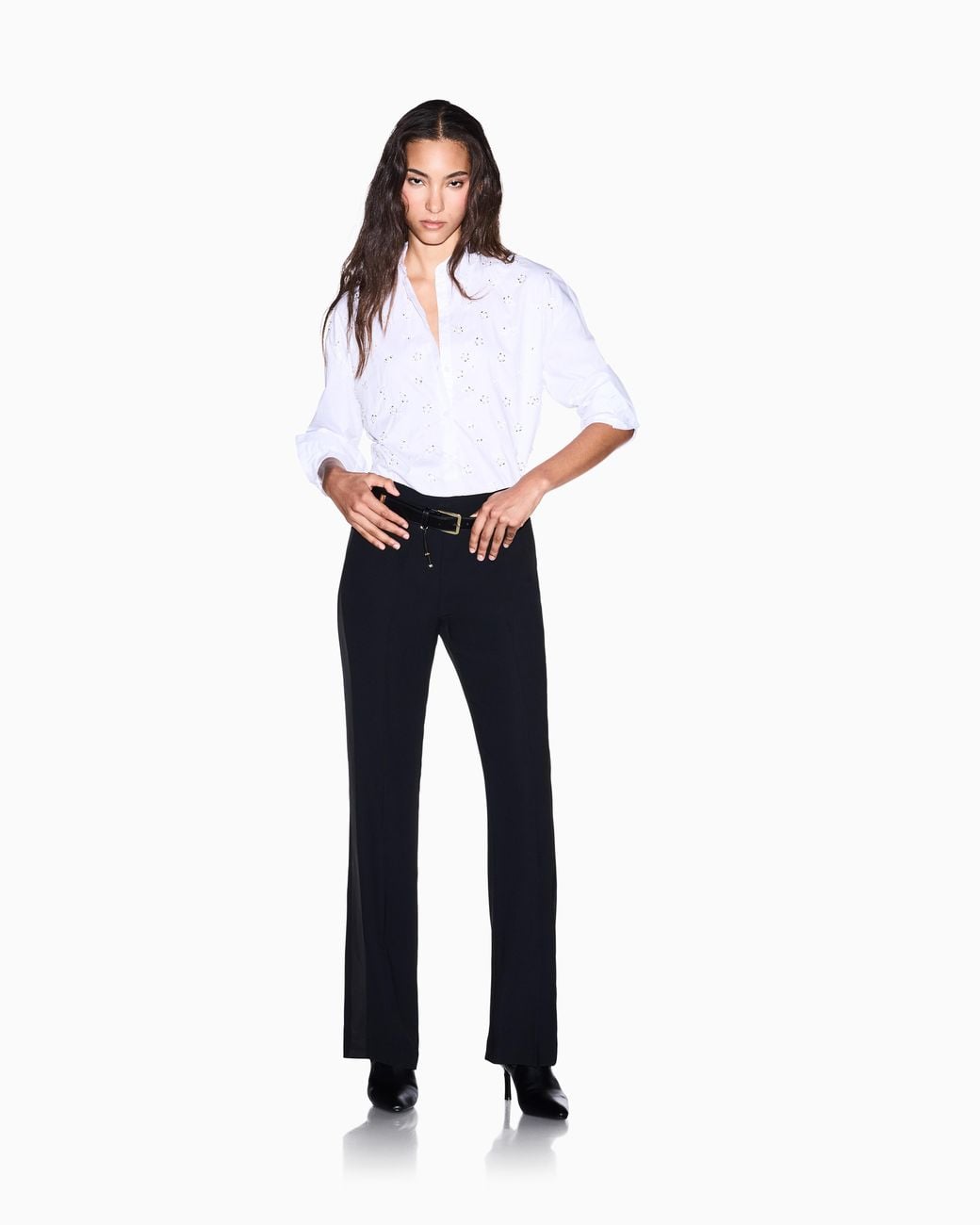 ARMANI EXCHANGE Blue Slim Fit Trousers Viscose
