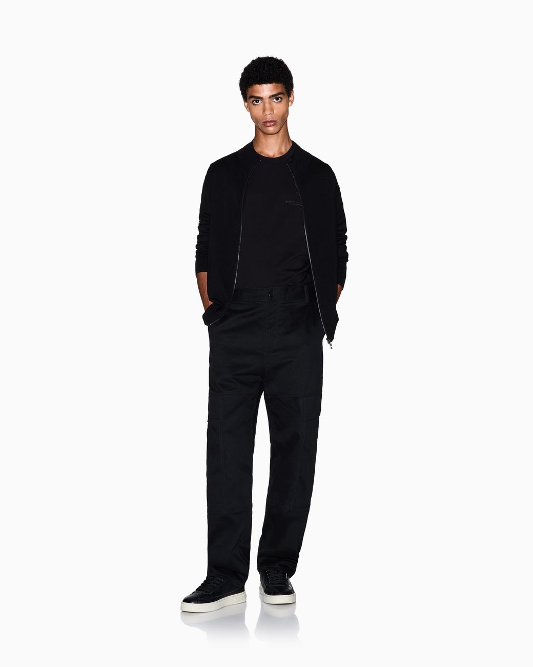 ARMANI EXCHANGE Blue Zip-Up Cardigan for men