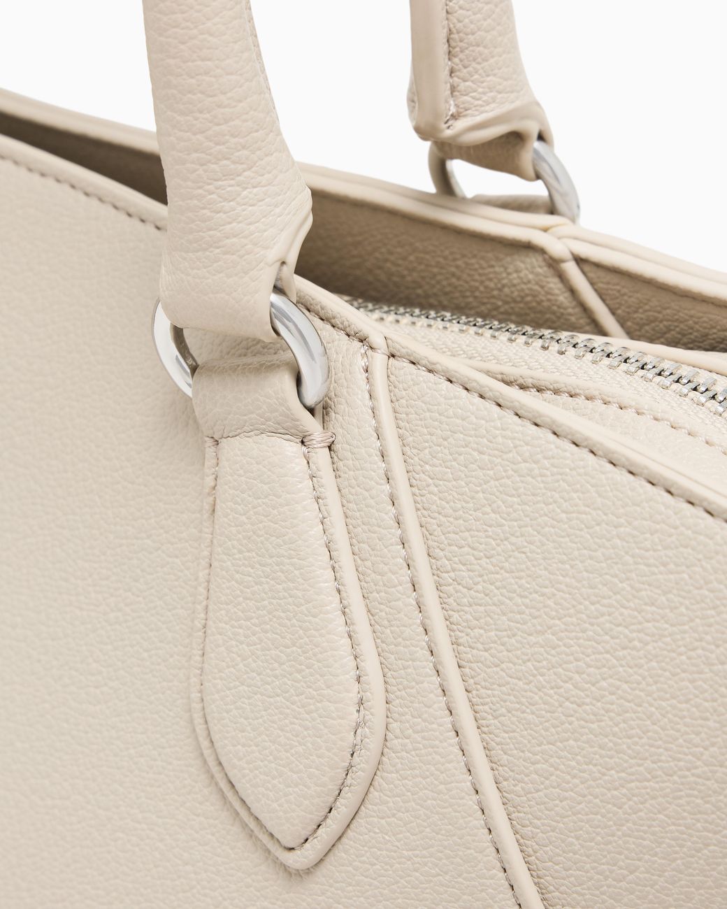 ARMANI EXCHANGE White Tote Shopping Bag