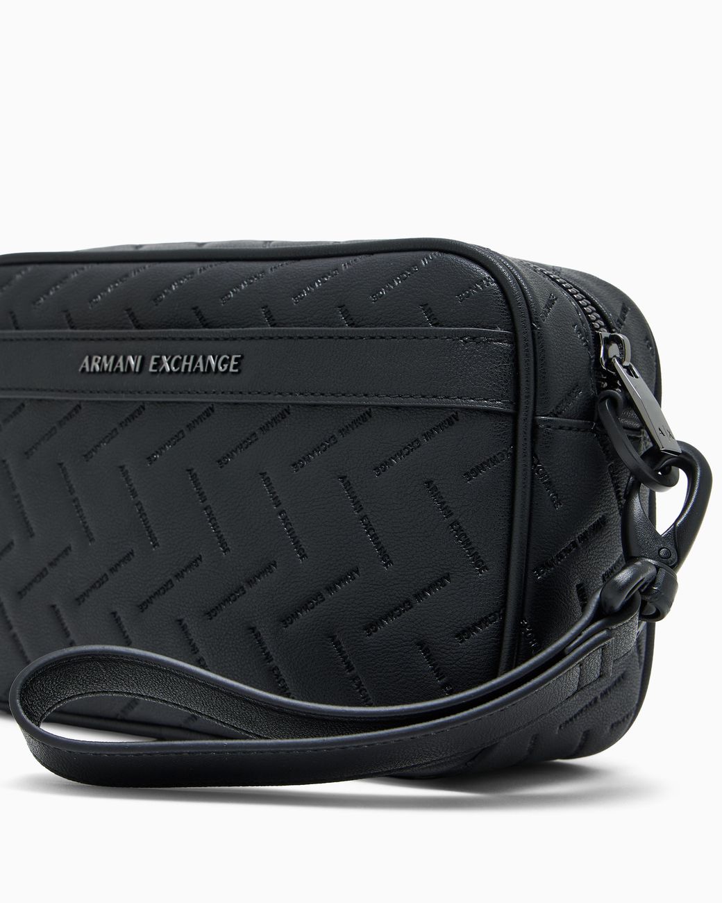 ARMANI EXCHANGE Black Technical Fabric Washbags for men