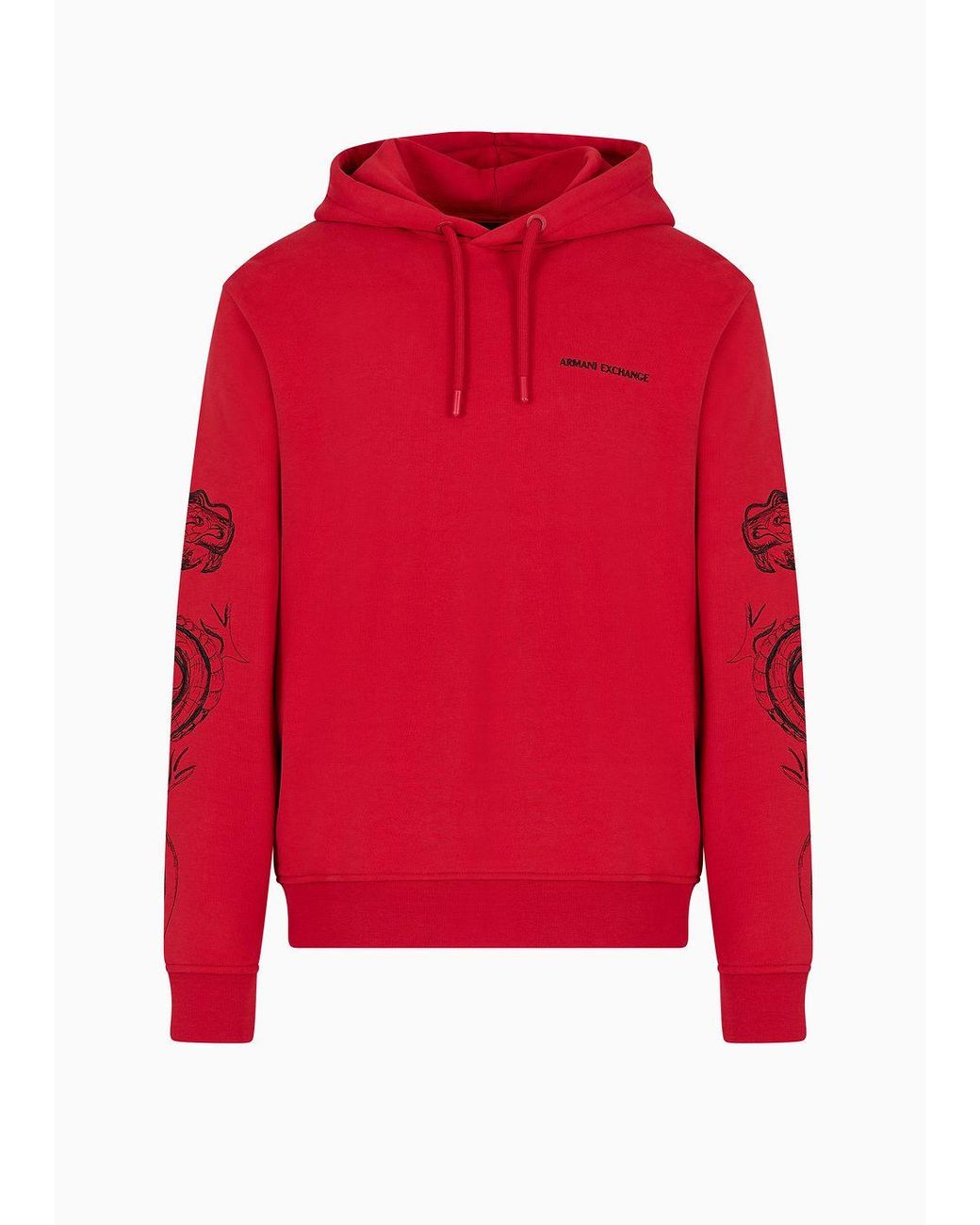 Red armani exchange clearance hoodie