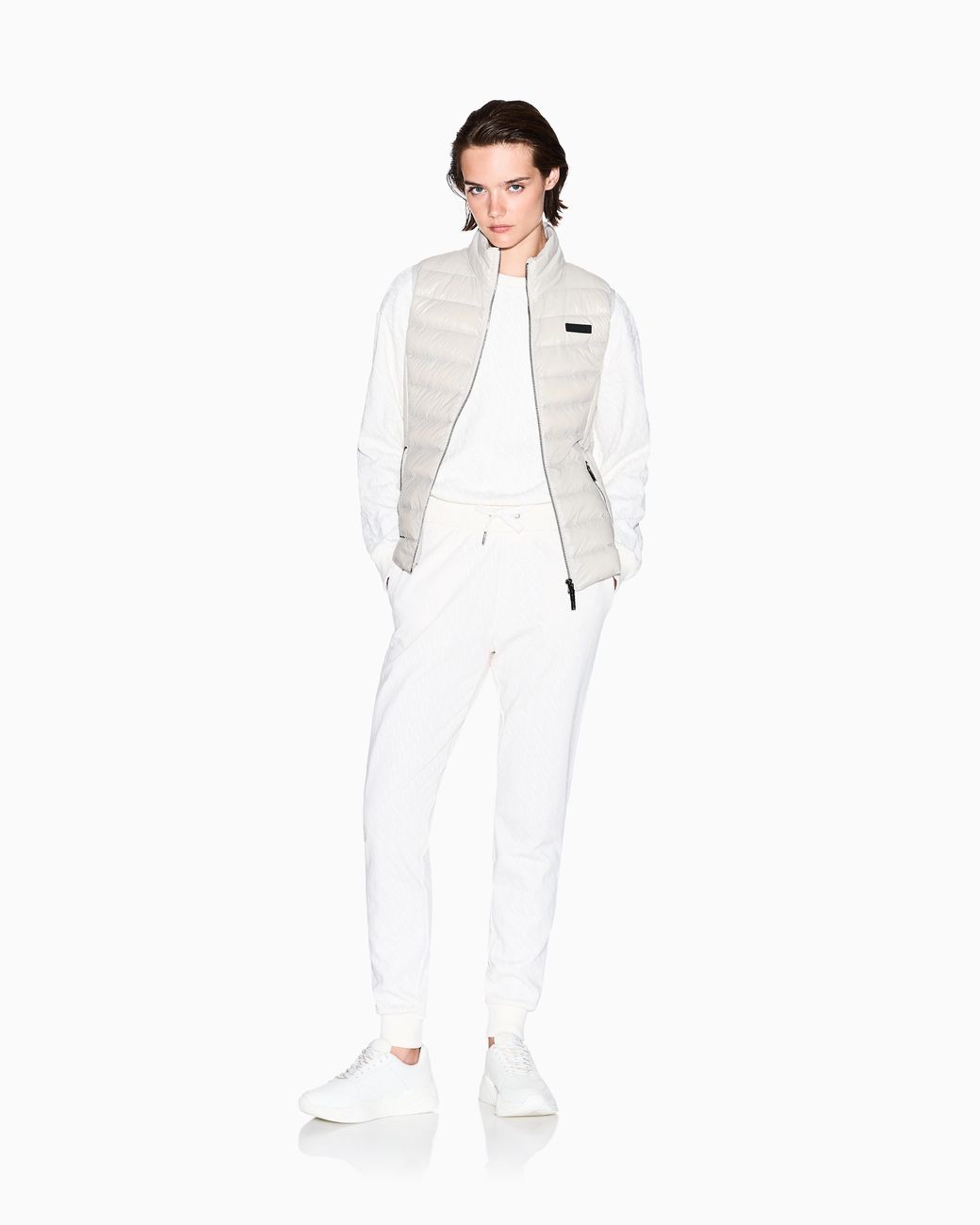 ARMANI EXCHANGE White Cotton Sweatshirt With Crew Neck Monogram