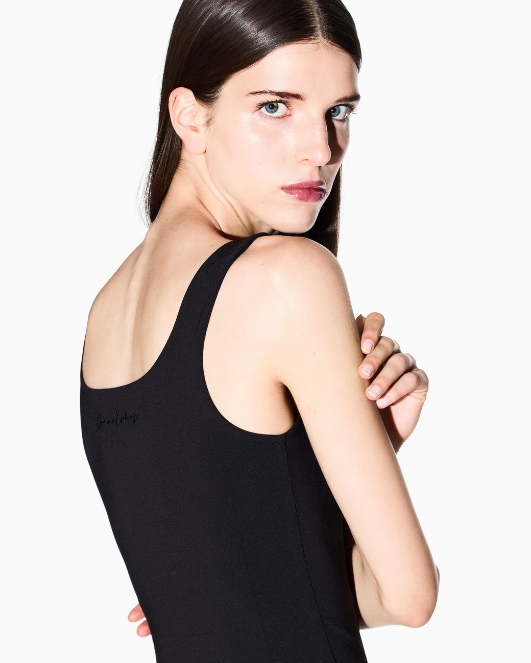 ARMANI EXCHANGE Blue Scoop-Neck Bodysuit
