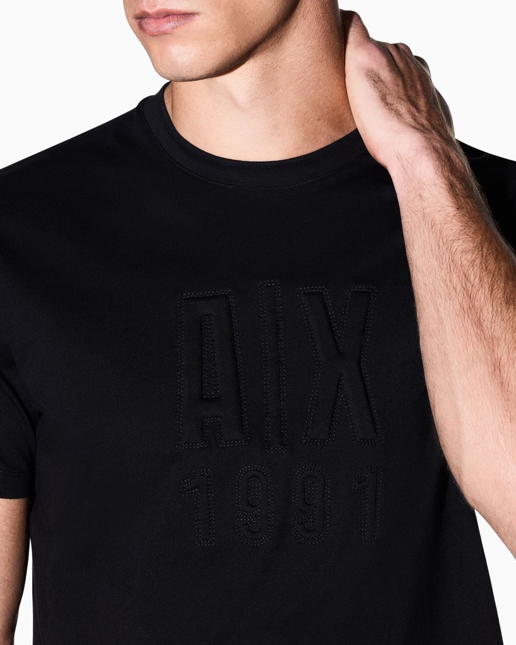 ARMANI EXCHANGE Black Regular T-Shirt for men
