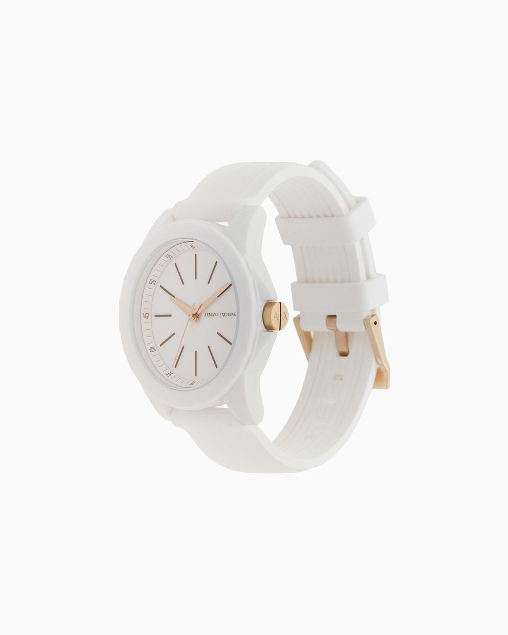 ARMANI EXCHANGE White Three-Hand Silicone Watch And Luggage Tag Gift Set