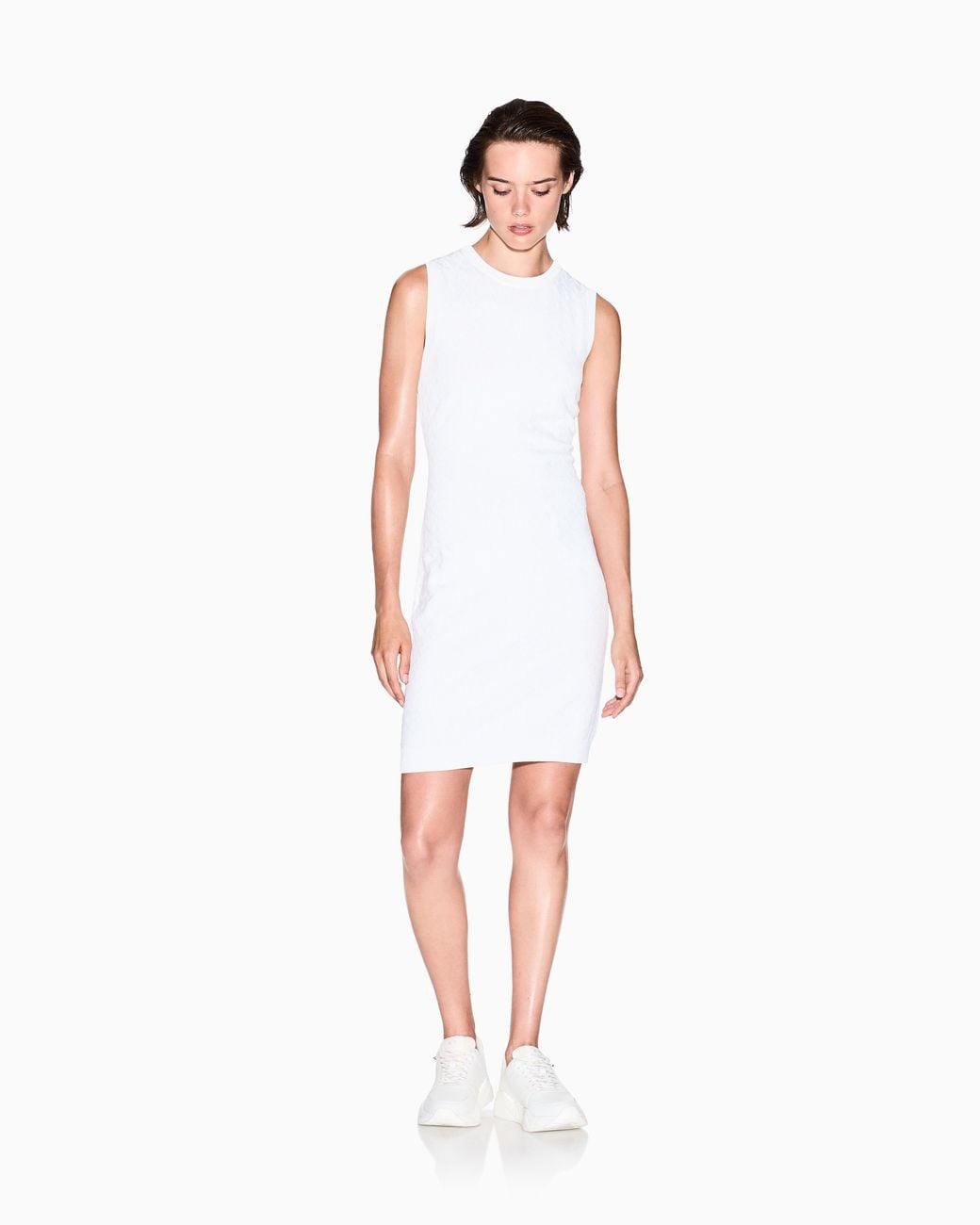 ARMANI EXCHANGE White Allover Sheath Dress