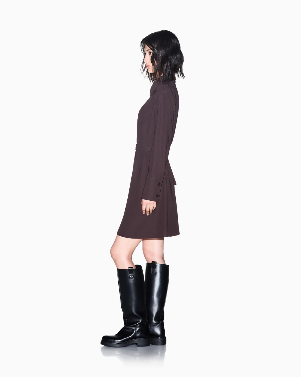 ARMANI EXCHANGE Purple Regular Fit Dress
