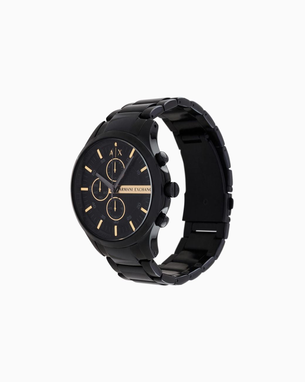 ARMANI EXCHANGE Black Three-Hand Watch With Steel Strap for men