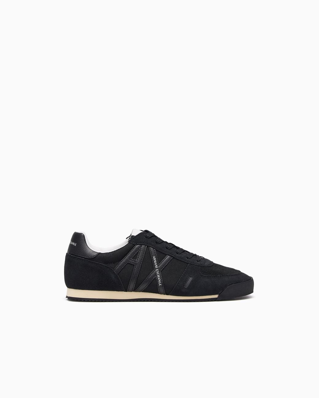 ARMANI EXCHANGE White Lace-Up Sneakers for men