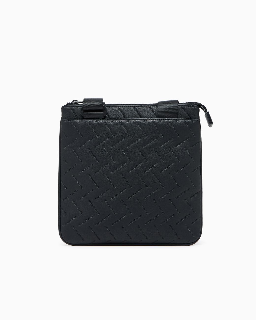 ARMANI EXCHANGE Black Crossbody Bag With An Embossed Pattern And A Zip Closure for men