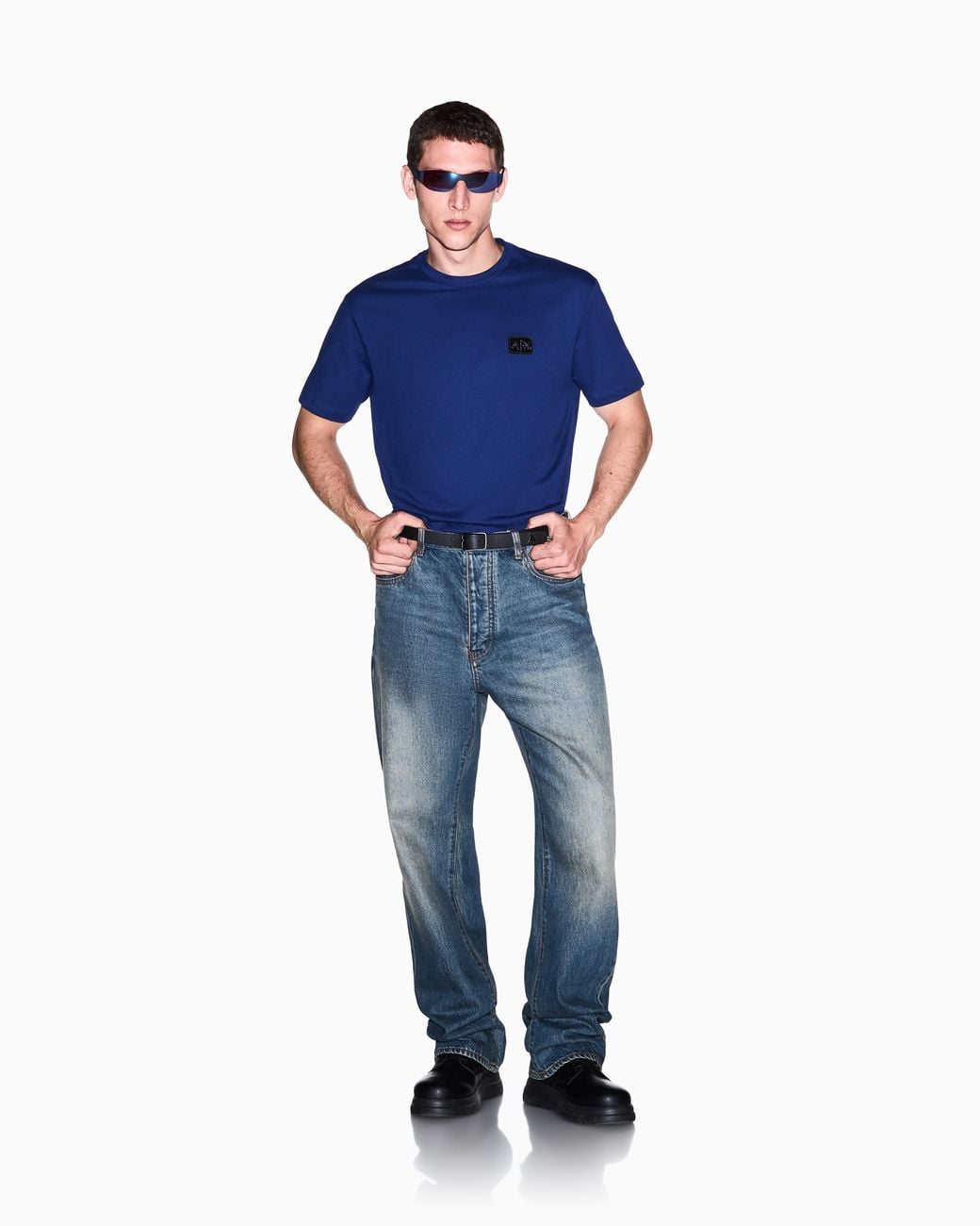 ARMANI EXCHANGE Blue Regular T-Shirt for men