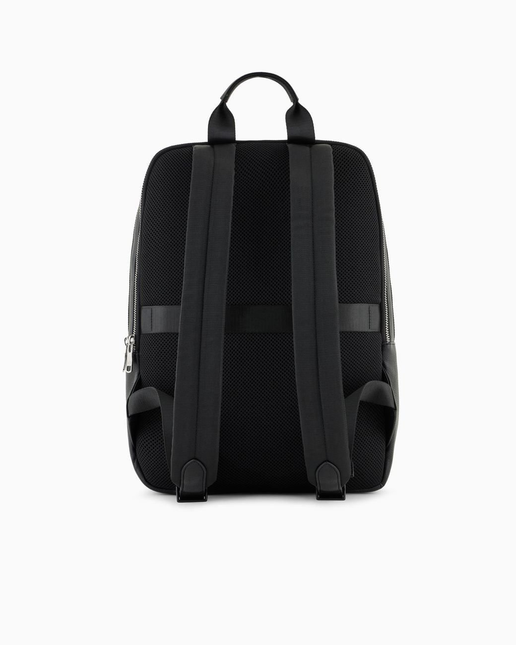 ARMANI EXCHANGE Black Textured Backpack With A Zippered Pocket And Padded Straps for men