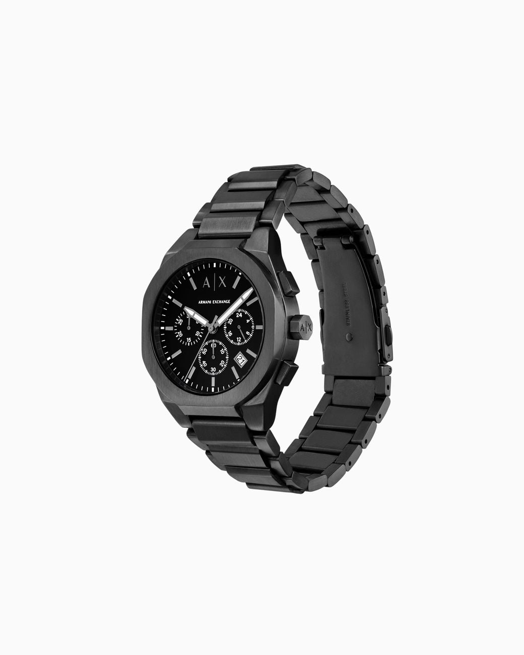 ARMANI EXCHANGE Black Steel Strap Watches for men