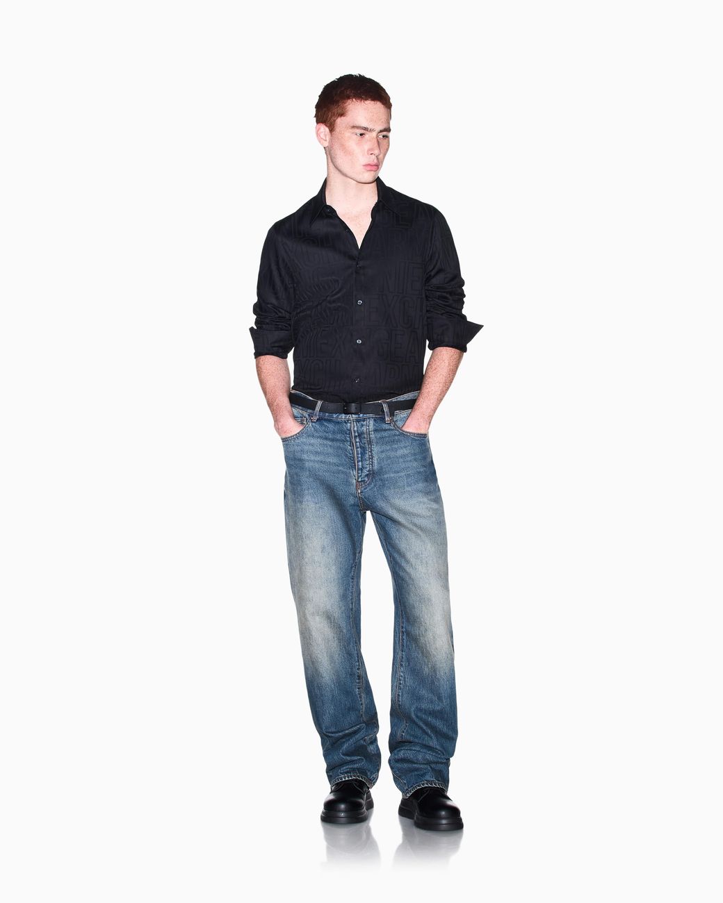 ARMANI EXCHANGE Blue Regular Fit Shirt for men