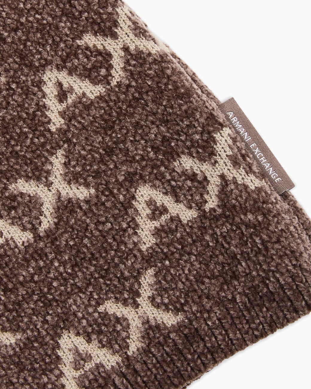 ARMANI EXCHANGE Brown Scarf Knitted for men